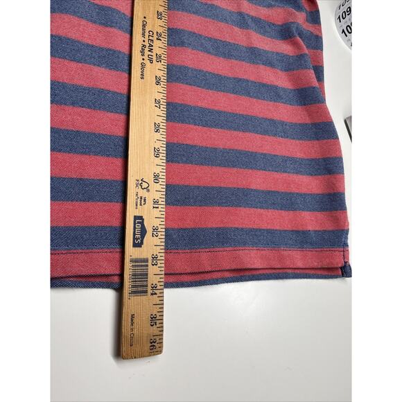Foundry Polo Shirt 3XL Striped Red Blue Short Sleeve Performance Golf Prep XXXL - Picture 7 of 10